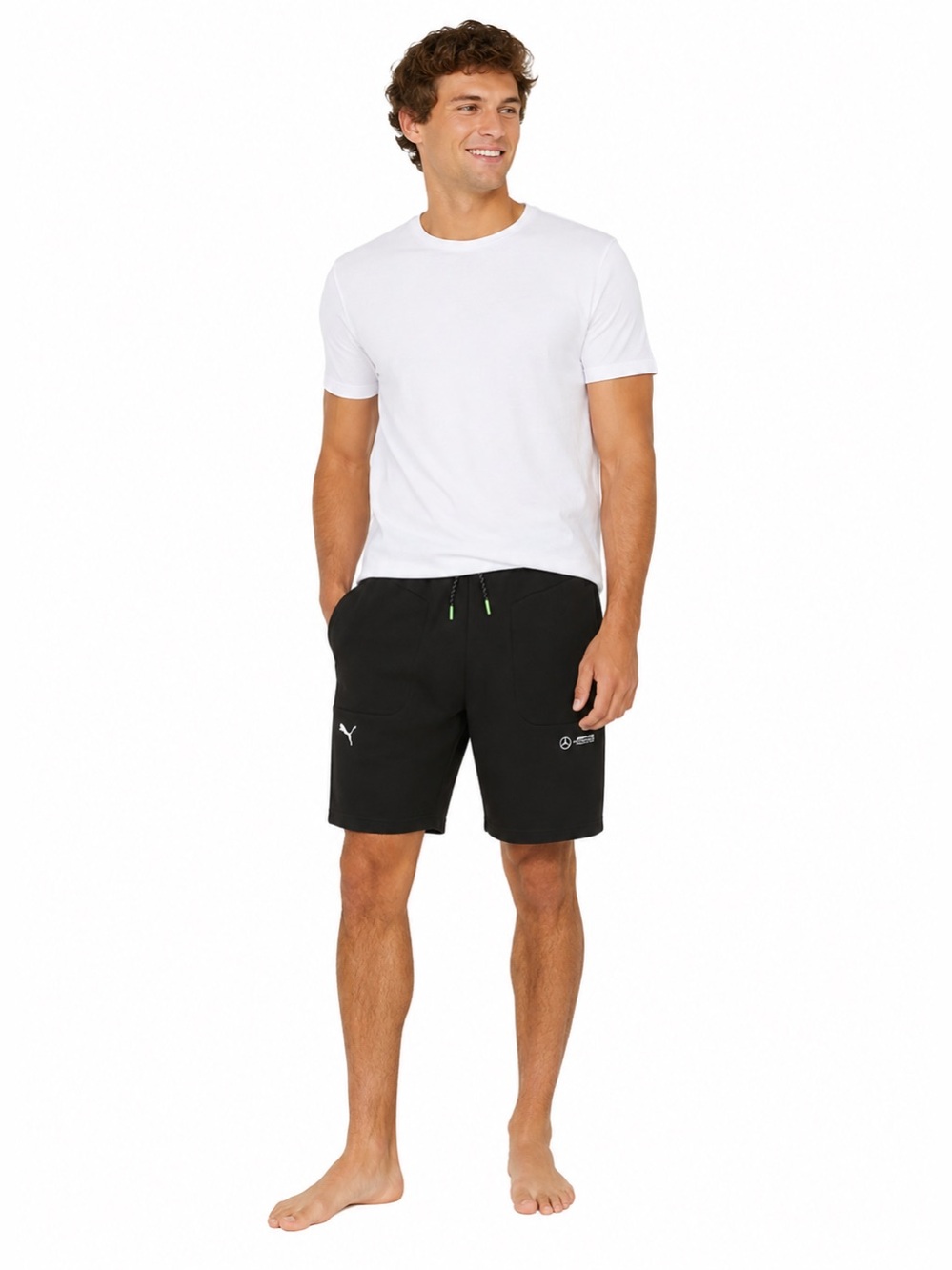 Mercedes AMG Petronas F1 Team Puma Shorts Men’s Medium NWT Black Formula 1